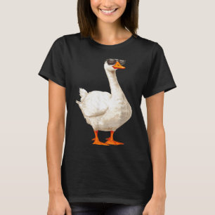 Silly Goose Duck wearing Sunglasses Funny Graphic T-Shirt
