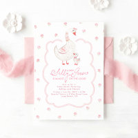 Silly Goose Elegant Pink Girl Baby Shower