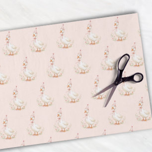 Silly Goose Elegant Pink Girls Birthday Tissue Paper