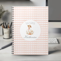 Silly Goose Elegant Pink Girls Custom Name