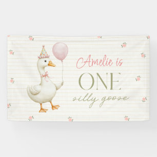 Silly Goose First Birthday Banner