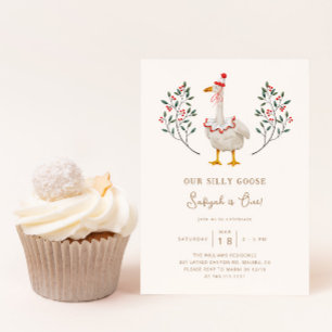Silly Goose First Birthday Party  Invitation