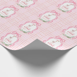 Silly Goose First Birthday Pink  Wrapping Paper