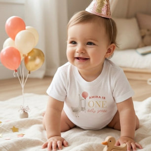 Silly Goose First Birthday Shirt Personalized Baby