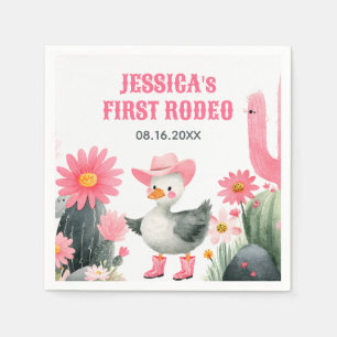 Silly Goose First Rodeo Western Kids' Birthday  Napkin
