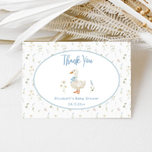 Silly Goose Floral Elegant Baby Shower Thank You Card