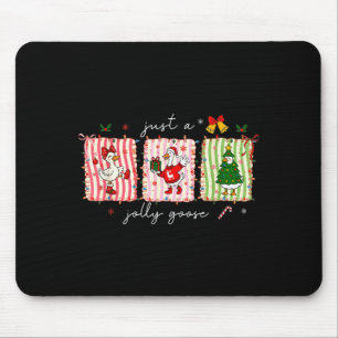 Silly Goose Funny Christmas Mouse Pad