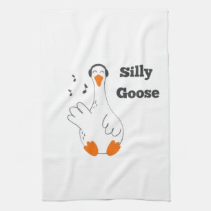 Silly goose, Funny Goose, Goose Lover Tea Towel