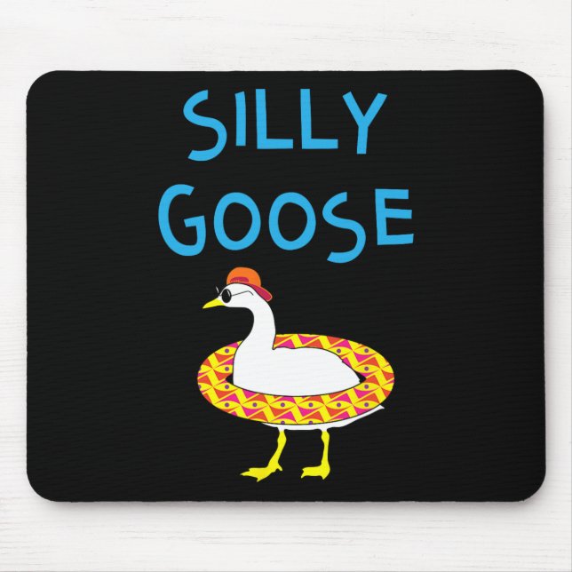 Silly Goose Funny Halloween Sungles And Floatie  Mouse Pad (Front)