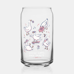 Silly Goose Gang Funny Goose Shirt Can Glass