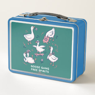 Silly Goose Gang Funny Goose Shirt Metal Lunch Box