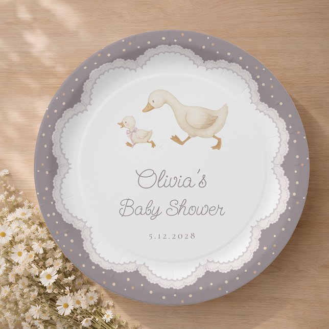 Silly Goose Gender Neutral Baby Shower Paper Plate (Creator Uploaded)
