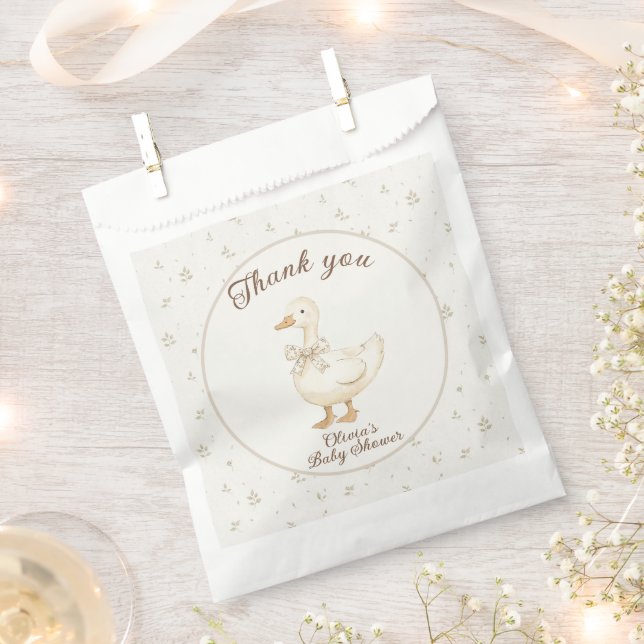 Silly Goose Gender Neutral Baby shower Thank you Favour Bags (Clipped)
