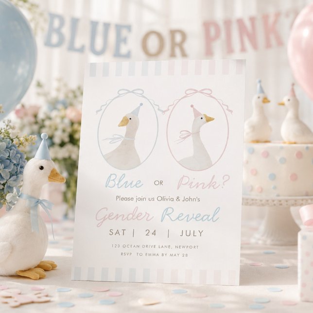 Silly Goose Gender Reveal Invitation (Creator Uploaded)