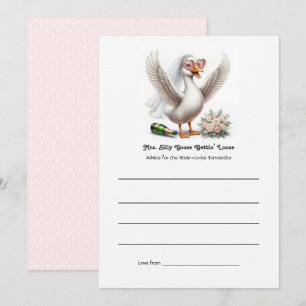 Silly Goose Getting Loose Funny Bachelorette Advice Card