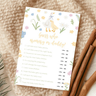 Silly Goose Gingham Baby Shower Guess Who Game