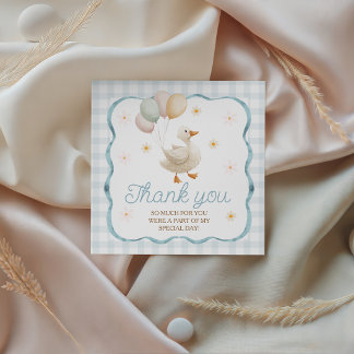 Silly Goose Gingham Birthday Favour Gift Tags