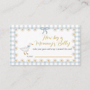 Silly Goose Gingham Mommys Belly Guessing Game Enclosure Card