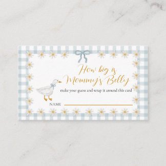 Silly Goose Gingham Mommys Belly Guessing Game Enclosure Card