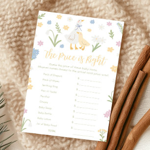 Silly Goose Gingham Shower Price is Right Game