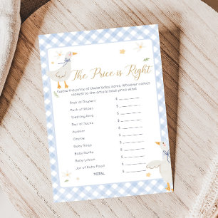 Silly Goose Gingham Shower Price is Right Game