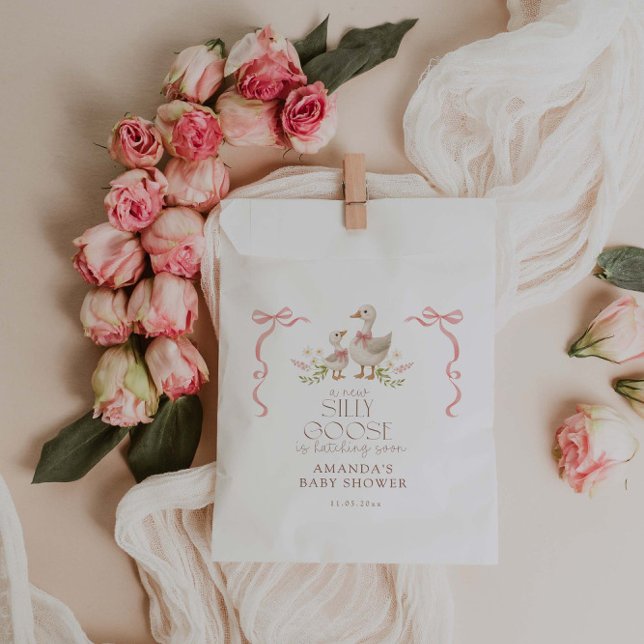 Silly Goose Girl Baby Shower  Favour Bags (Creator Uploaded)