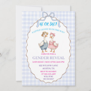 Silly Goose He Or She Gender Reveal Invitation