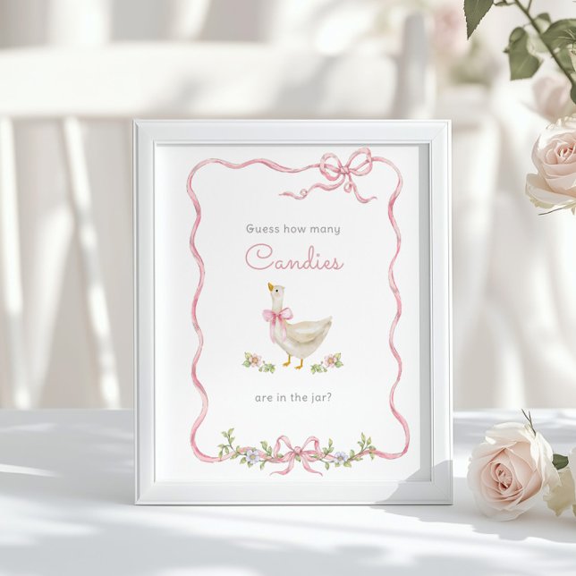 Silly Goose How many candies baby shower game Poster (Creator Uploaded)