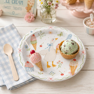 Silly Goose Ice Cream Social Baby Shower Plates