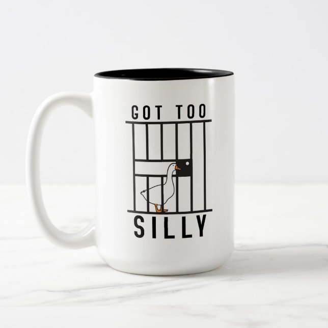 Silly Goose in Jail - Got too silly Ceramic Mug (Left)