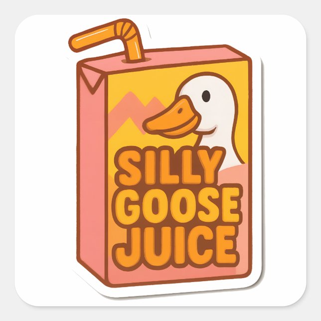 Silly Goose Juice  Square Sticker (Front)