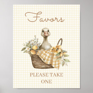 Silly Goose Lemon Baby Shower Favours Sign