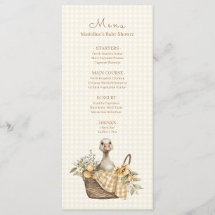 Silly Goose Lemon Baby Shower Menu