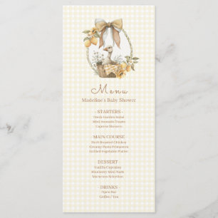 Silly Goose Lemon Watercolor Baby Shower Menu