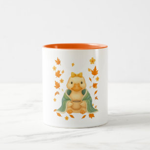 Silly Goose & Mallard Ducks Fall   Cosy Autumn Wat Two-Tone Coffee Mug