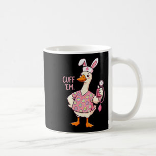 Silly Goose Meme Funny Easter Nurse Cuff Em Bunny Coffee Mug