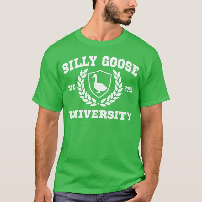 Silly Goose Meme School Bird funny T-Shirt (Front)