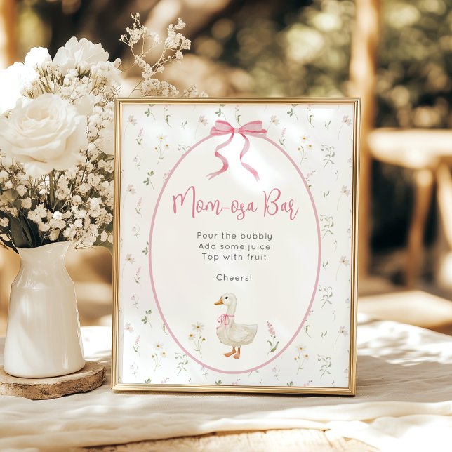 Silly Goose Momosa Bar Girl Baby Shower Poster (Creator Uploaded)