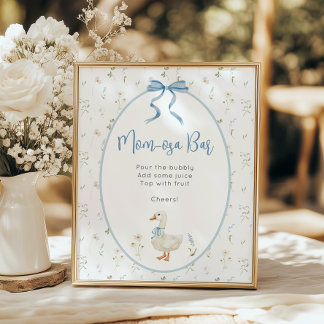 Silly Goose Momosa Bar Sign, Baby Shower Poster