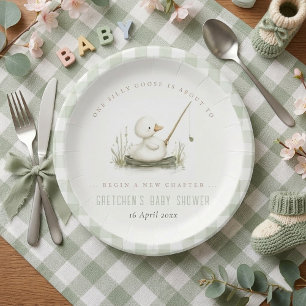Silly Goose New Chapter Spring Baby Shower  Paper Plate