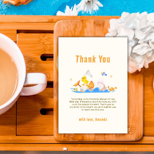 Silly Goose Ocean Fishing Baby Shower Thank You Card