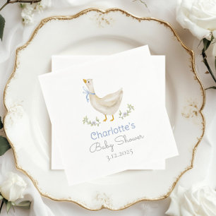 Silly Goose on the loose Baby Boy Shower Napkin