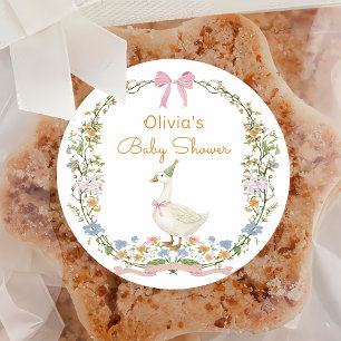 Silly Goose on the loose Baby Shower Sticker