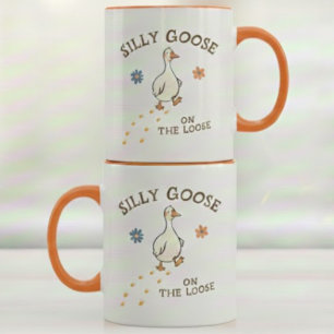Silly Goose On The Loose Cute Funny Gift Birthday Mug