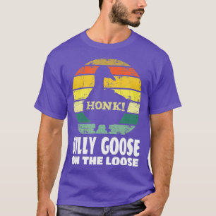 Silly Goose On The Loose Funny Cute Bird Lover Gif T-Shirt