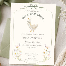 Silly Goose on the loose Sage floral Baby Shower