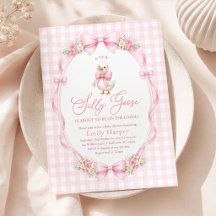 Silly Goose Pink Bow Baby Shower