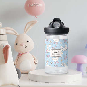 Silly Goose Pink Bow Coquette Custom Script Name Water Bottle