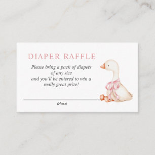 Silly Goose Pink Floral Diaper Raffle Card