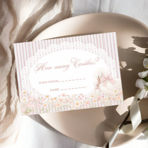 Silly Goose Pink Girl Guess How Many Candies Enclosure Card